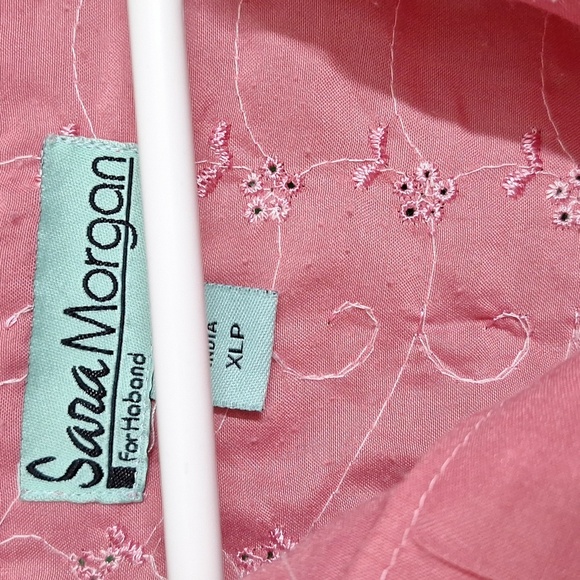 SARA MORGAN PINK BUTTON DOWN TOP SIZE XLP - Picture 3 of 4